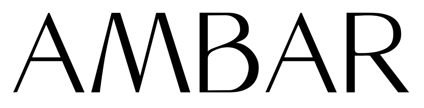 AMBAR geometric wordmark, minimal, geometric, dark