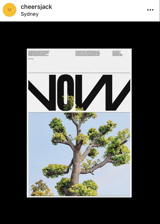 Cheerjack poster with oversized typography, editorial, geometric, dark
