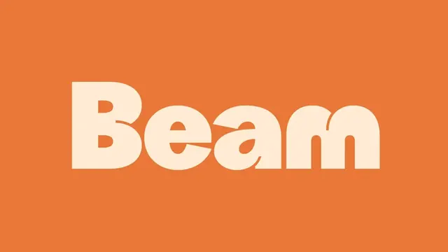Beam logo, geometric, minimal, light