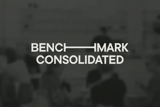 Benchmark C. logo, geometric, minimal, light