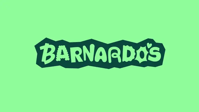Barnardos logo, playful, cool