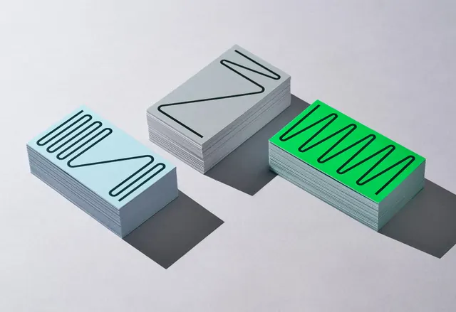 Stacked continuous-line illustration system in muted teals and grays, minimal, line-art, cool