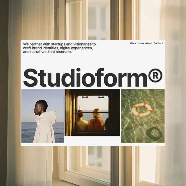 Studioform creative agency portfolio, minimal, corporate-clean, light