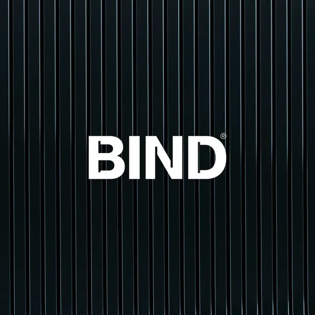 Bind logo, minimal, geometric, light