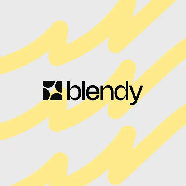 Blendy logo, geometric, minimal, dark