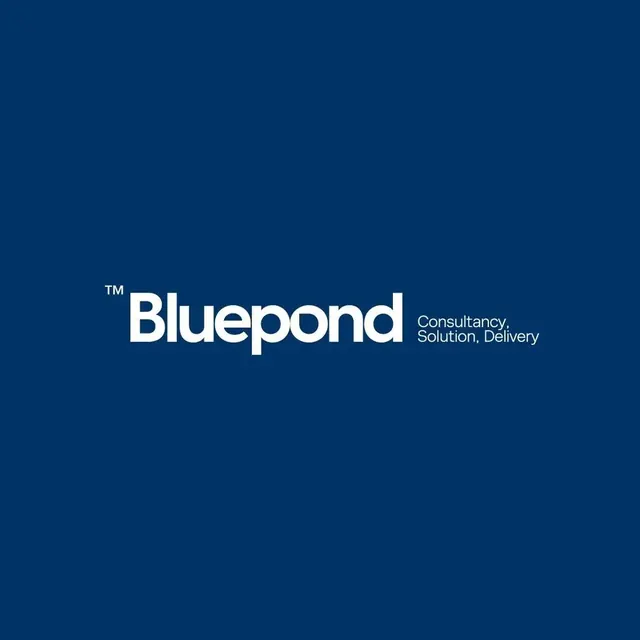 Bluepond logo, geometric, light