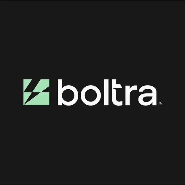 Boltra logo, geometric, minimal, light