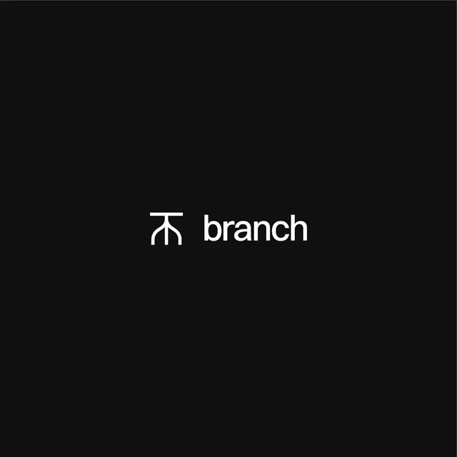 Branch logo, minimal, geometric, light