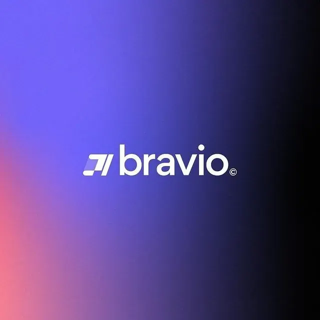 Bravio logo, geometric, minimal, light