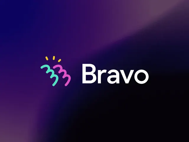 Bravo logo, geometric, minimal, light