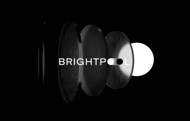 Brightpool logo, geometric, minimal, light