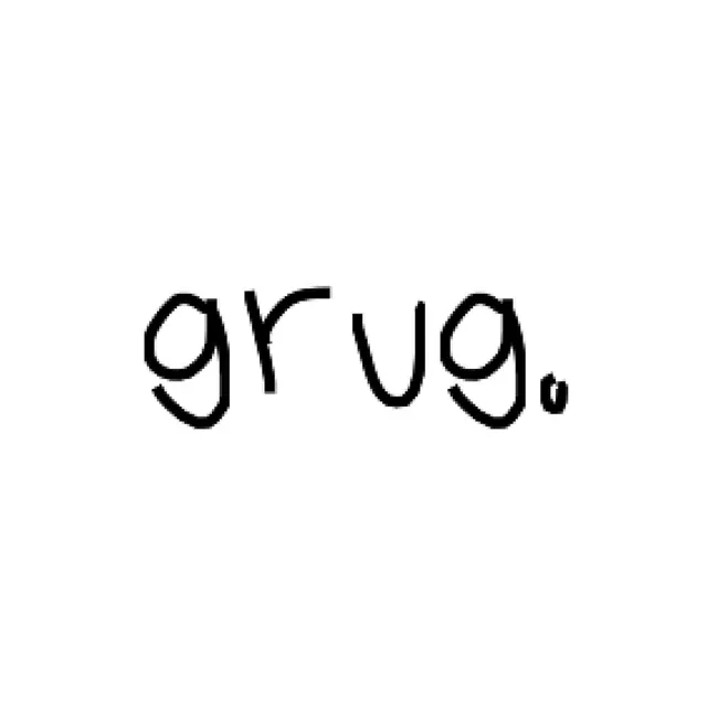 grug, minimal, playful, monochrome