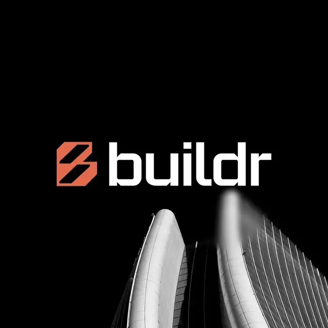 Buildr logo, geometric, warm
