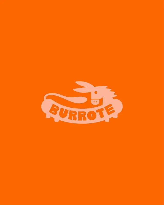Burrote logo, geometric, playful, warm