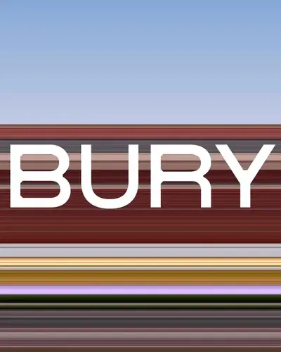 Bury logo, minimal, geometric, light