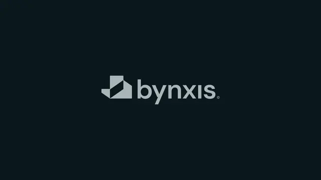 Bynxis logo, geometric, minimal, dark