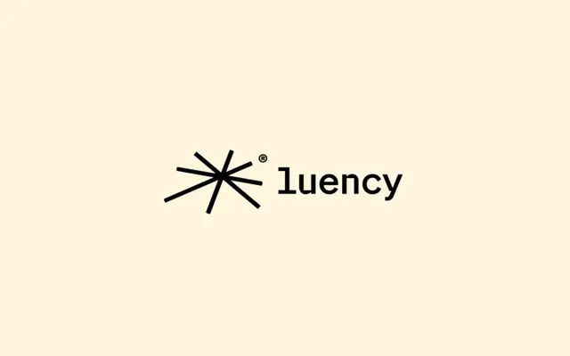 Luency geometric mark with wordmark, minimal, geometric, light