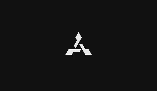 Minimal monochrome logo, minimal, monochrome, dark