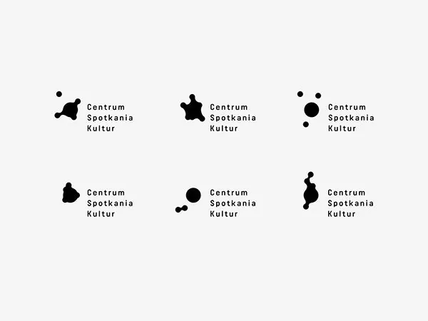 Modular geometric logo system, minimal, geometric, dark