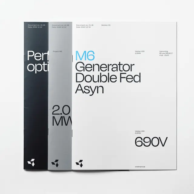 Vindmark technical typography system, minimal, technical, dark