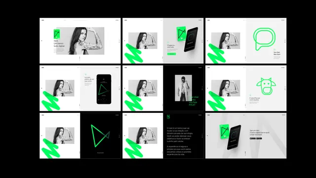 Geometric Identity System Grid, minimal, geometric, high-contrast