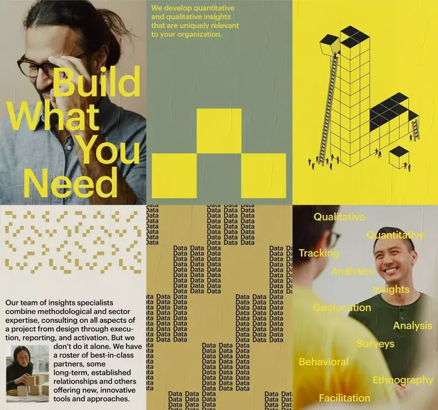 Data insights agency brand identity, corporate-clean, geometric, dark