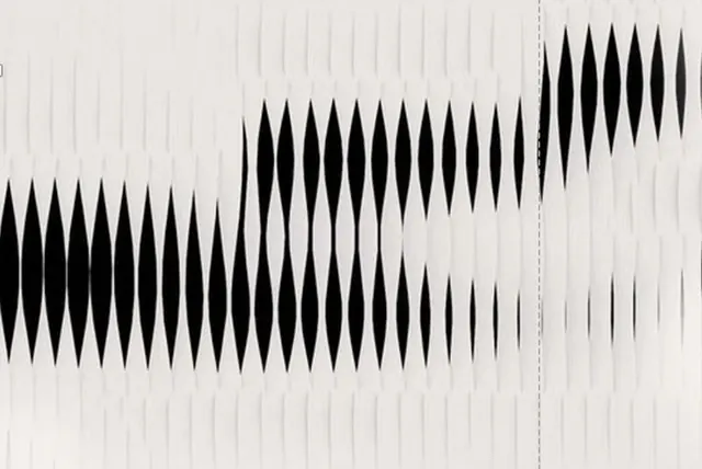 Diamond wave sound pattern, geometric, minimal, dark