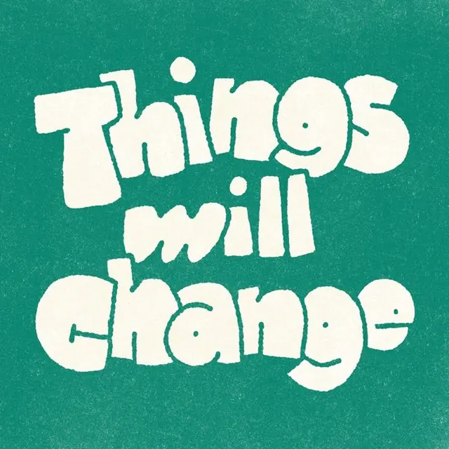 Distressed display type on teal, editorial, playful, cool