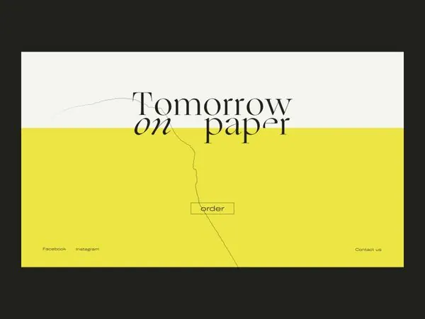Tomorrow on paper branding, minimal, abstract, light