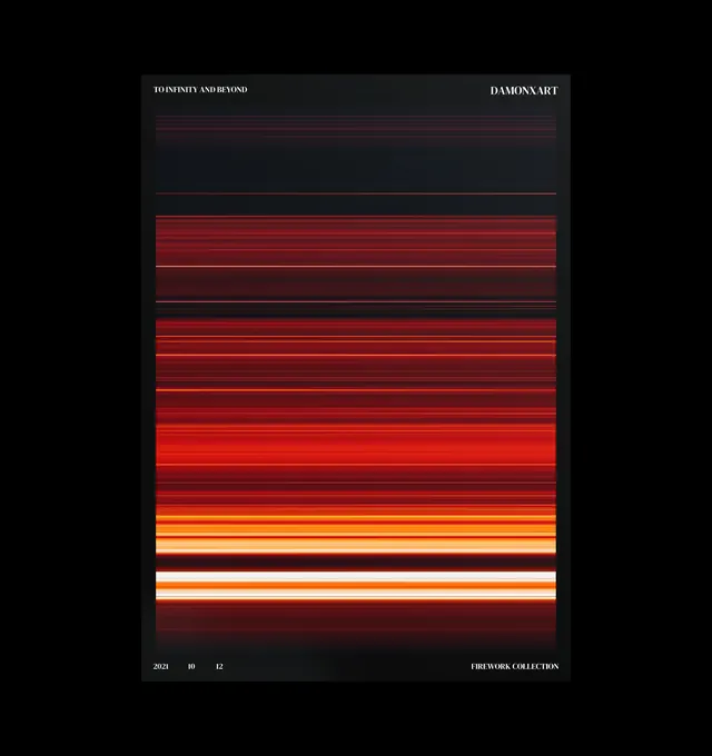 DAMONXART Firework Collection poster, abstract, minimal, dark