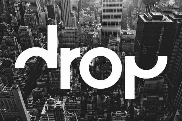 Drop Wordmark Overlay, minimal, monochrome, monochrome