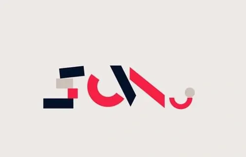 Abstract Geometric Wordmark, minimal, geometric, high-contrast