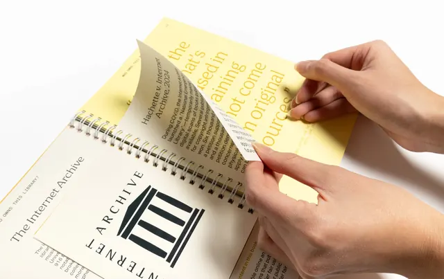 Internet Archive publication spiral-bound identity, minimal, editorial, light