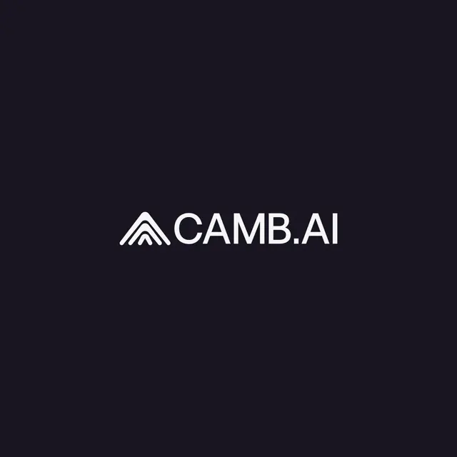 CambAI logo, geometric, minimal, light