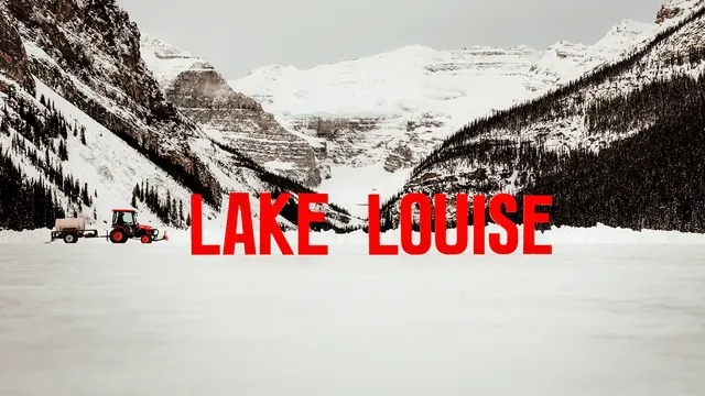 Canada Lake Louise place-name key visual, photographic, cinematic, cool