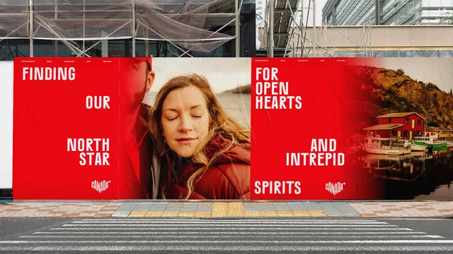 Canada street hoarding posters, photographic, typographic, vibrant