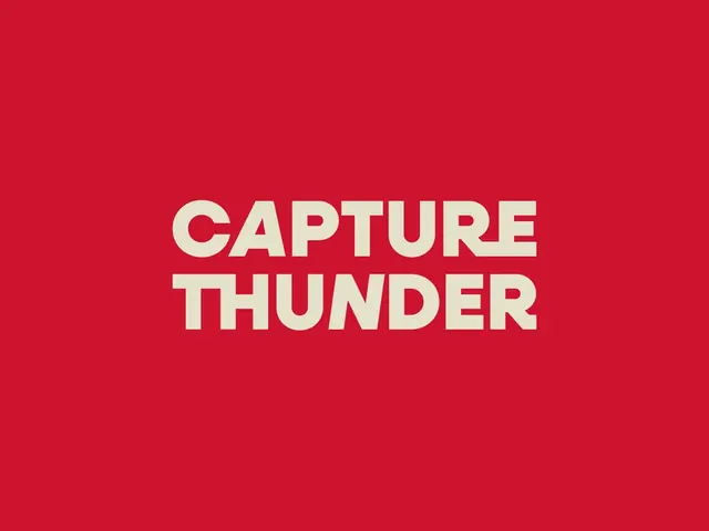 Capture Thunder logo, geometric, light