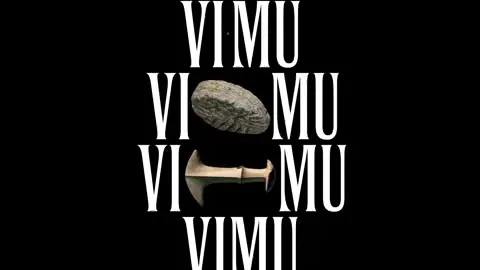 VIMU monochrome type study with natural object, minimal, monochrome, dark