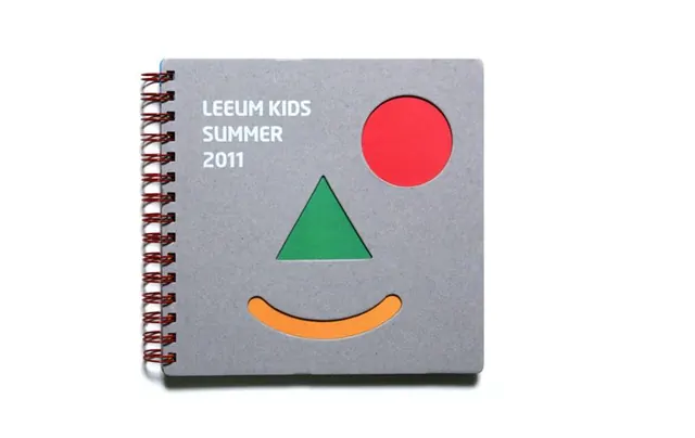 LEEUM Kids Summer notebook: smiley geometric face, minimal, playful, warm
