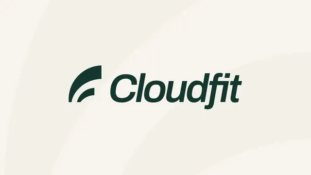 Cloudfit logo, geometric, minimal, cool