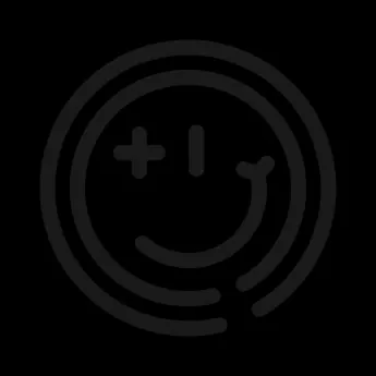 Smiling Face Line Art Logo, minimal, line-art, monochrome