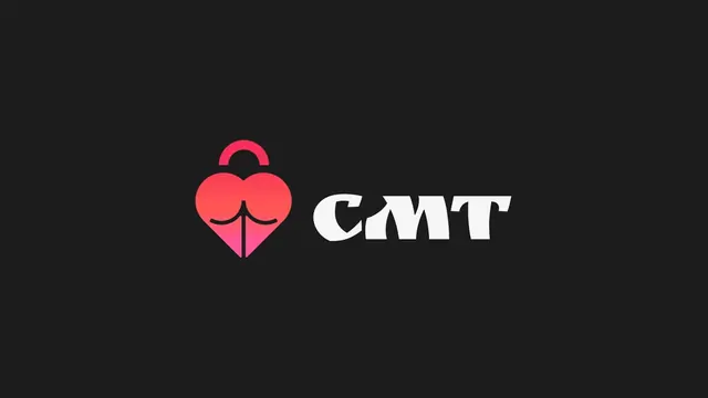 CMT logo, geometric, line-art, warm