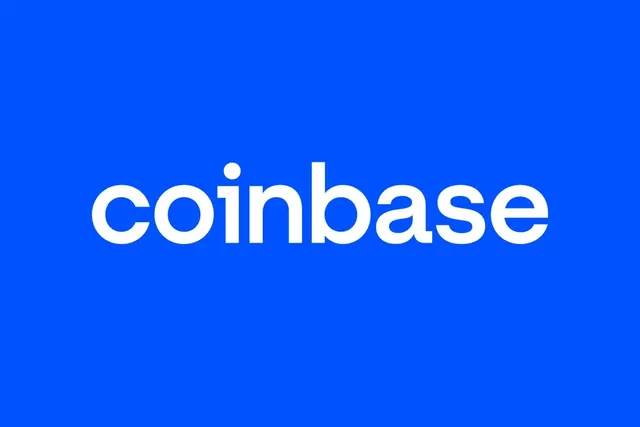 Coinbase logo, geometric, minimal, light