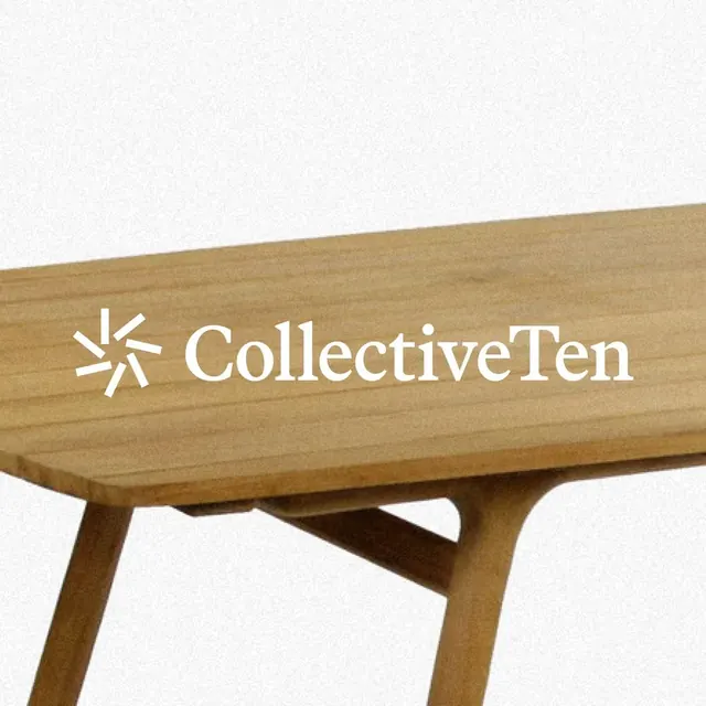 CollectiveTen logo, minimal, geometric, light