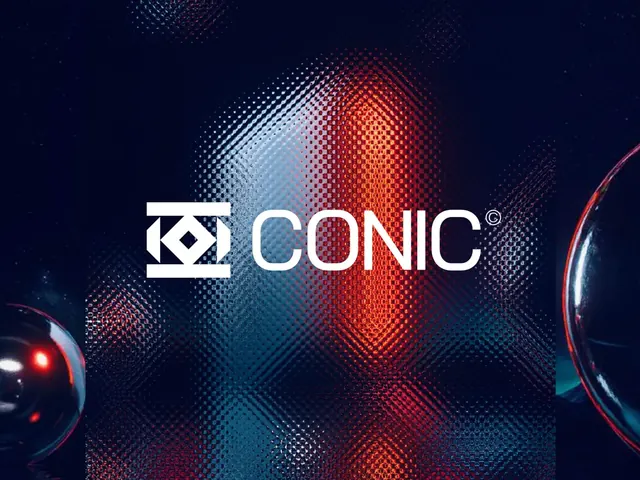 Conic logo, geometric, minimal, light