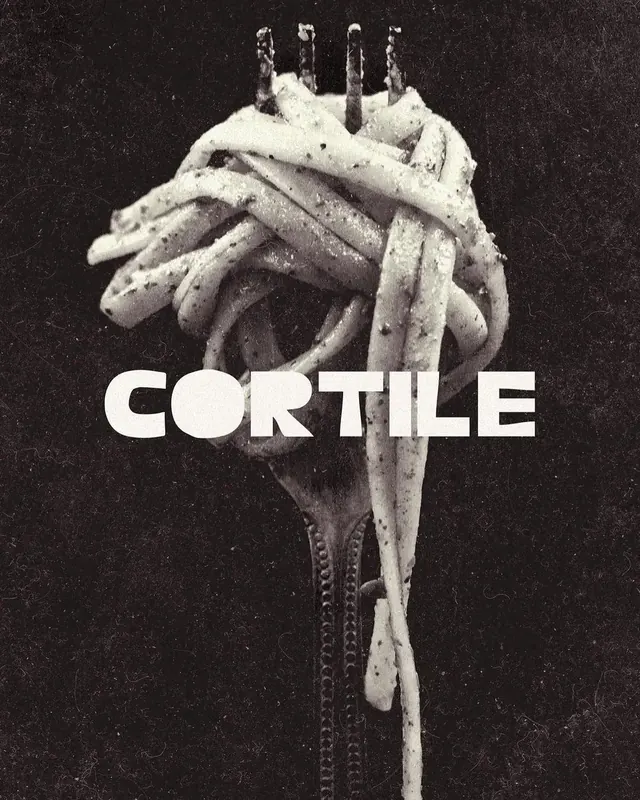 Cortile logo, minimal, light