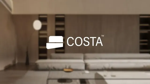 COSTA logo, geometric, minimal, light