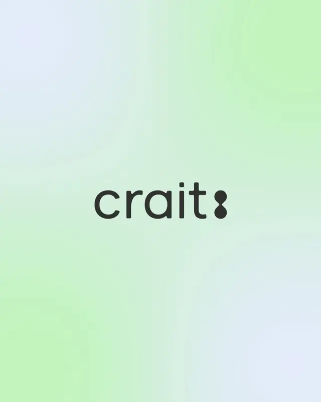 Crait AI logo, minimal, dark