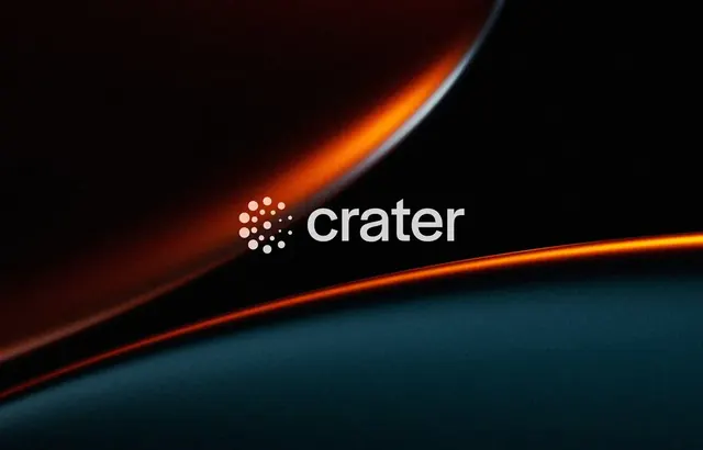 Crater logo, geometric, minimal, light