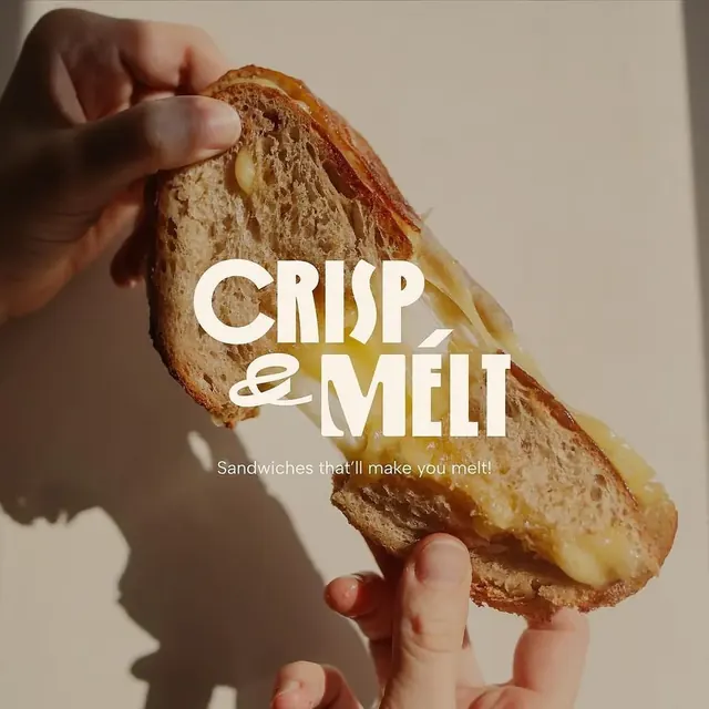 Crisp & Melt logo, minimal, light